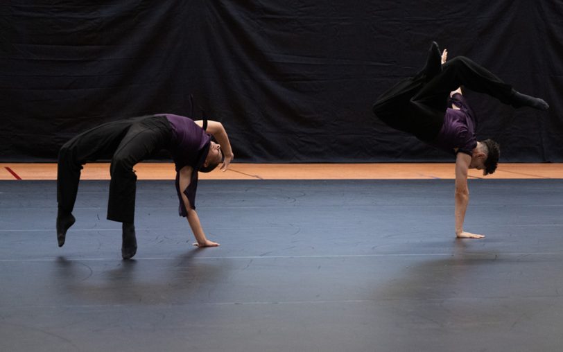 Lina Koßmeier (HTC, li.) mit Tanzpartner Georgios Charalampidis (TSC). Dieses Duo, als Kooperationsteam Herne/Recklinghausen gestartet, qualifizierte sich ebenfalls.