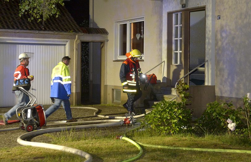 Kellerbrand an der Germanenstraße.