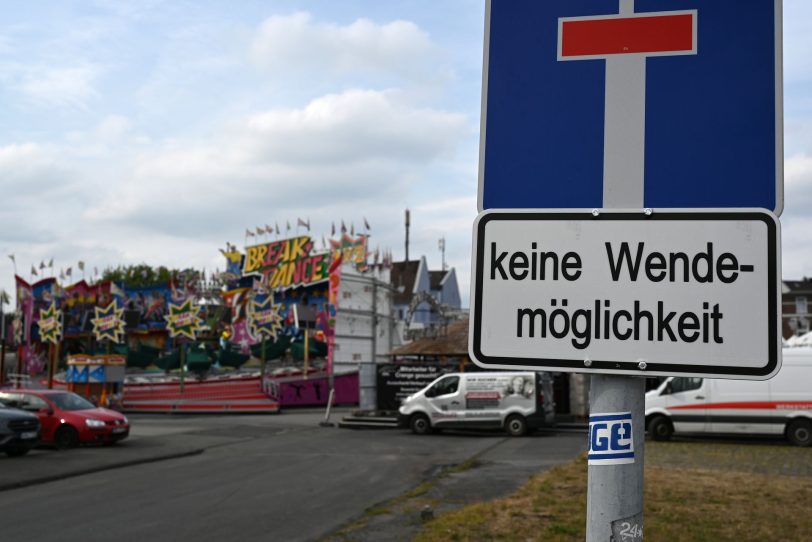 Aufbau der Cranger Kirmes 2022 - Stand 22.07.2022