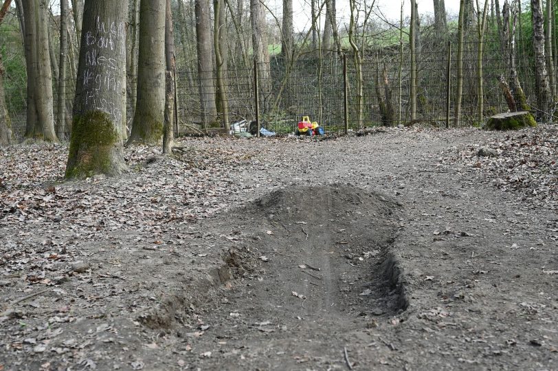 Präparierte Strecke in dem Waldgebiet hinter der Hügelstraße.