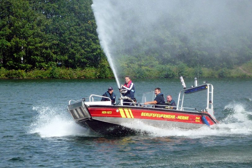 Das Löschboot der Herner Feuerwehr.