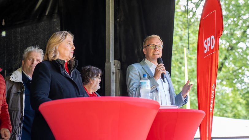 Die Bundesarbeitsministerin Bärbel Bas war der politische Stargast beim SPD-Familienfest am Sonntag (25.5.2025) im Park von Schloss Strünkede.