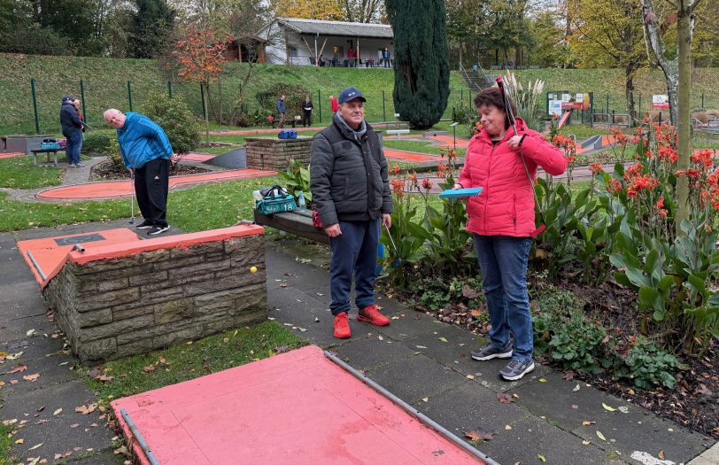 Die Minigolfer waren bei Winterturnier am Start.