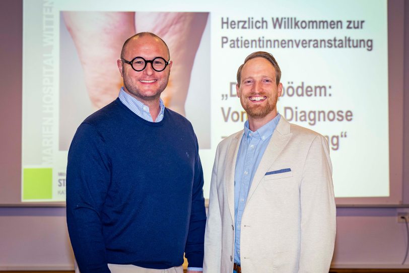 Prof. Dr. Dr. Heiko Sorg, Chefarzt der Klinik für Plastische, Rekonstruktive und Ästhetische Chirurgie des Marien Hospital Witten, informierte gemeinsam mit Oberarzt Dr. Lars Hendricks über die Diagnose und Behandlung des Lipödems.