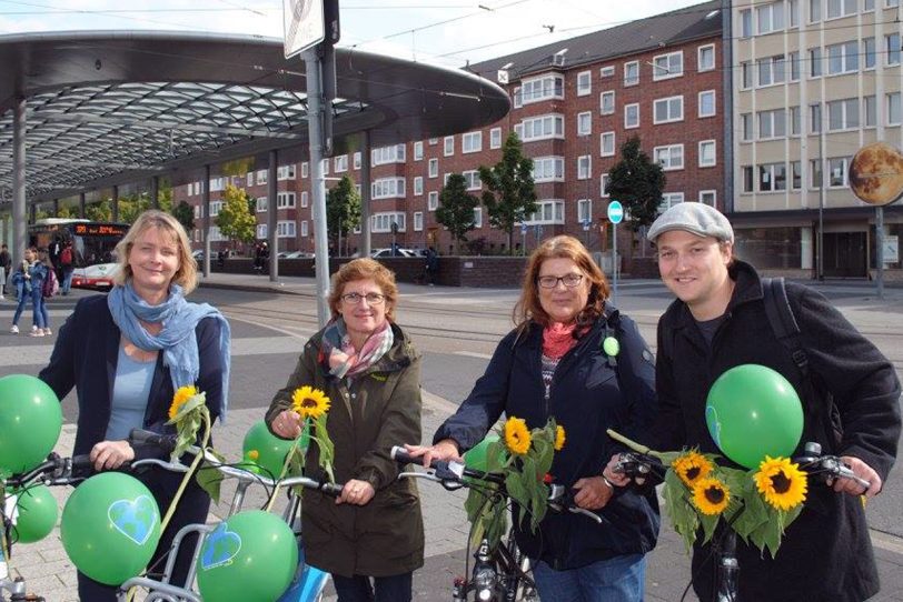 v.l. Sabine von der Beck, Britta Haßelmann, Susanne Marek, Jacob Liedtke.