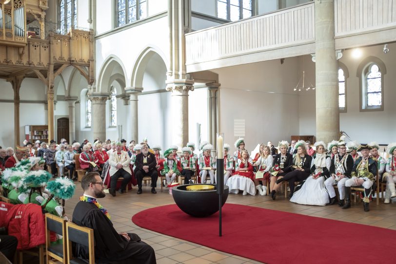 Die Narren beim ökumenischen Gottesdienst in der Kreuzkirche.