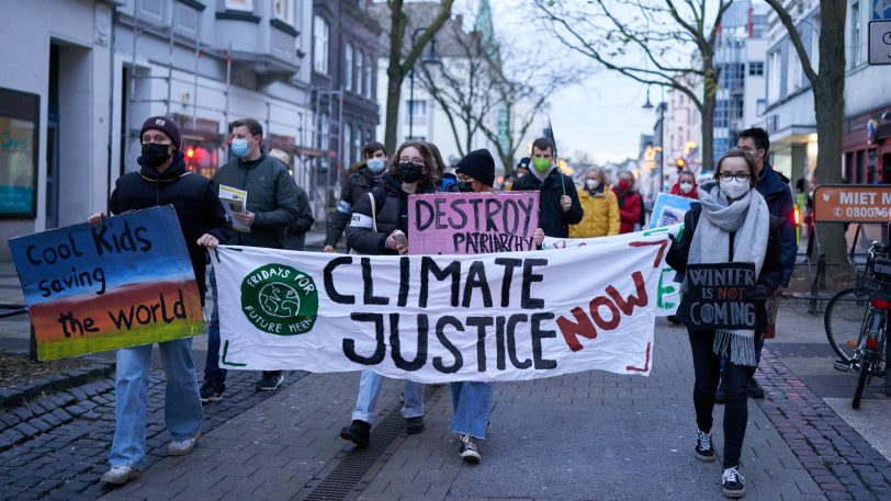 Die Klimabewegung Fridays for Future-Herne (FFF) zog am Freitag (10.12.2021) durch Wanne.