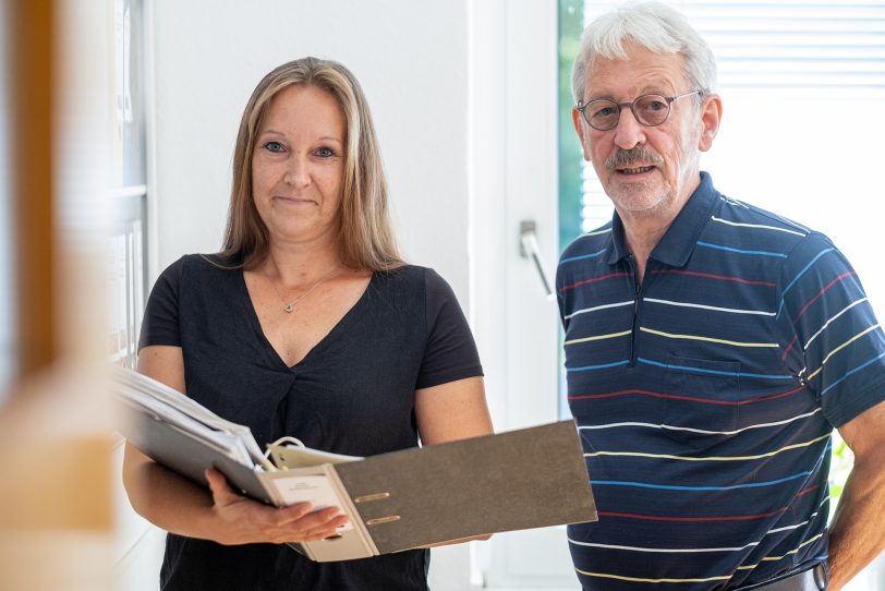 Architektin Sabrina Gronotte (li.) mit ihrem Vorgänger Jens Blome.