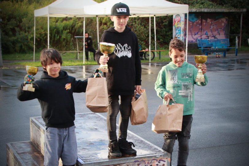 Mats Leonard Lührig aus Wanne-Eickel. (Deutscher Vize Meister im BMX Freestyle Park / U12) sicherte sich den 1. Platz in der Rookies Klasse U12, beim PottJam in Recklinghausen am 14.9.2025.