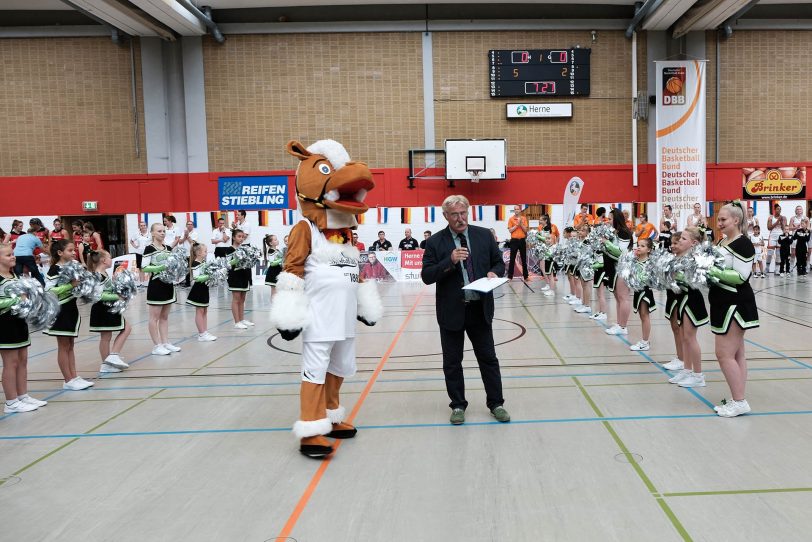 Das Basketball Länderspiel Deutschland Niederlande in der H2K-Arena.