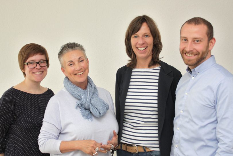 v.l. Friederike Paetzel, Barbara Schumacher, Ilka Genser und Dominik Raasch.