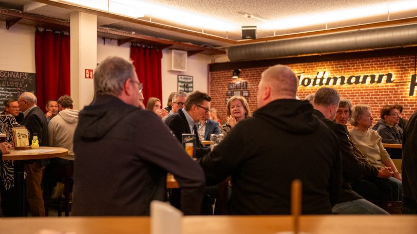 Die Wahlparty der CDU Herne am Sonntag (23.2.2025) zur Bundestagswahl in der Flottmann-Kneipe.