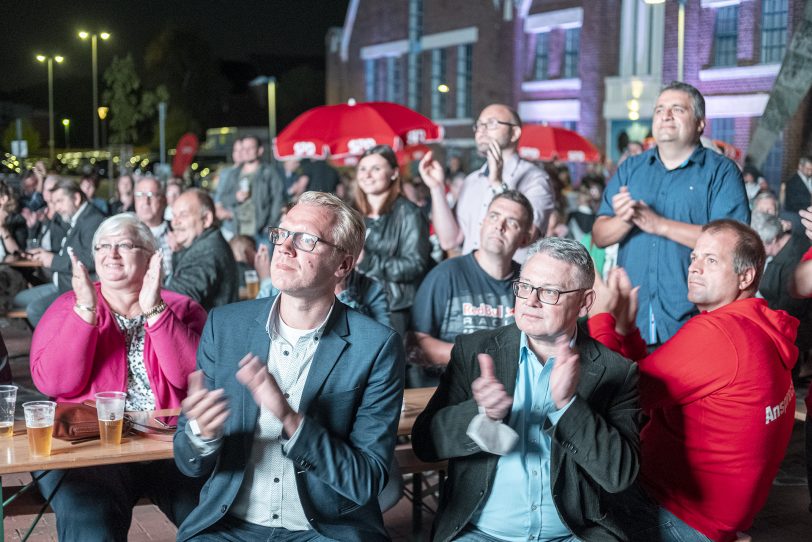 Wahlparty der SPD an den Flottmann-Hallen.