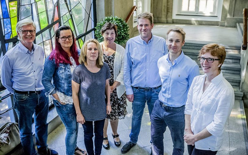 v.l. Gerhard Ludwig, Sabrina Schossier, Ulrike Lange,(Seniorenberatungsstelle der Familien- und Krankenpflege in Horsthausen), Sabine Bonk, Dennis Neumann, Stephan Chilla, Ruth Karsten.