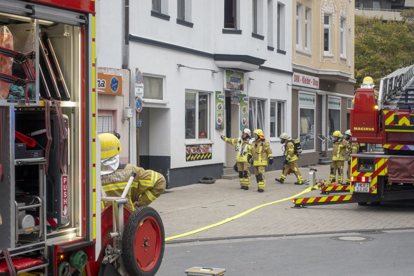 Brand in einem Dönerimbiss - An der Kreuzkirche.