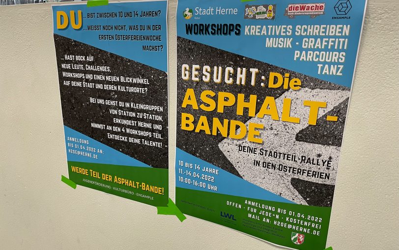 Die Plakate zur Stadtteil-Rallye
