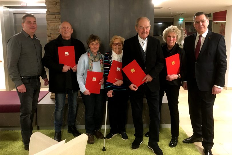 v.l. Roberto Gentilini, Hans-Joachim Gövert, Christa Jeckel, Ingrid Gentilini, Jürgen Böttcher, Margrit Steiner, Udo Sobieski.