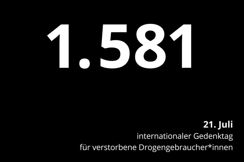 1.581 Menschen haben im Jahr 2020 durch den Konsum von Drogen ihr Leben verloren.