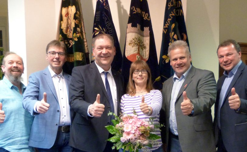 v.l. Jörg Böhlke, Rüdiger Sprick, Martin Klinger, Sabine Meißner, Hans-Joachim Drath, Bernd Molke.