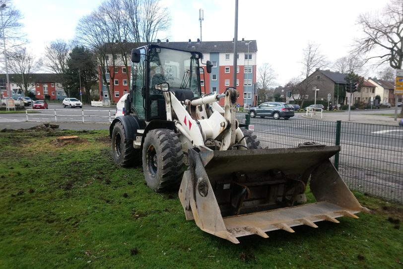 Bagger vor dem Einsatz.