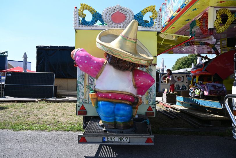 Aufbau der Cranger Kirmes 2022 - Stand 24.07.2022