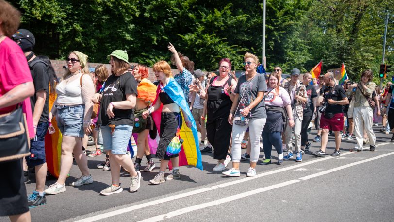 Eindrücke vom Christopher Street Day (CSD) beim Demo-Zug durch die Stadt am Samstag (14.6.2025).