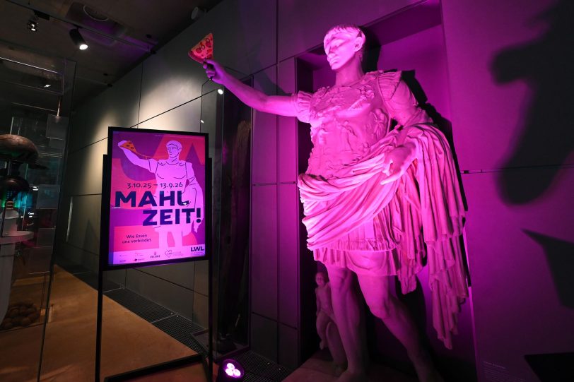 Lichtinstallationen in der Ausstellung
