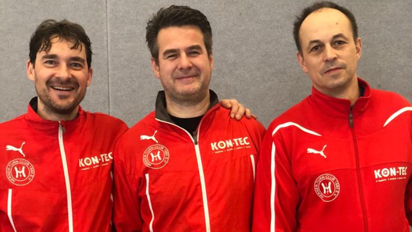 Das HTC Degenteam bei der NRW Meisterschaft: (v.li.) Matthias Becker, Kai Konschewitz, Alexander Marchet