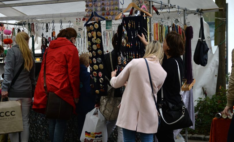 Stoffmarkt in der City.