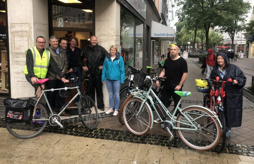 Projektgruppe Radverkehr bei Jens Rohlfing in der Wanner City.