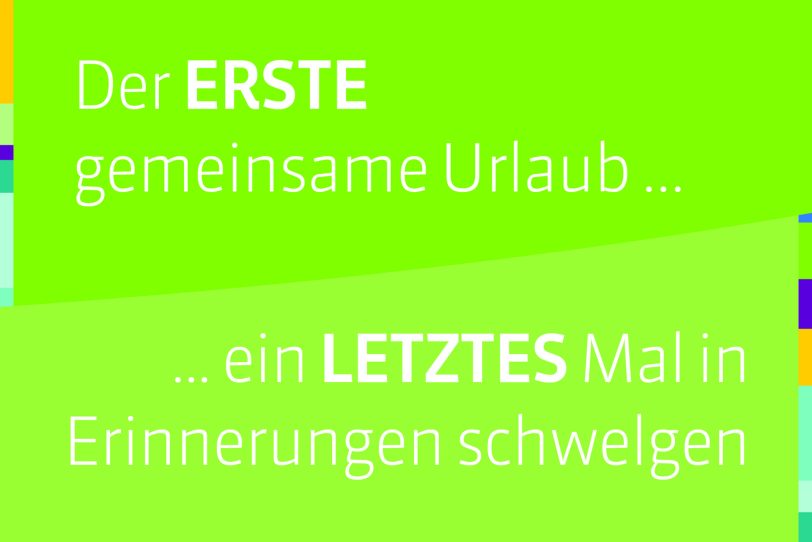 Mit Botschaften auf Postkarten wie dieser möchte der Hospizdienst am Welthospiztag (Samstag, 14. Oktober 2023) auf das Erste Mal sowie das Letzte Mal aufmerksam machen.