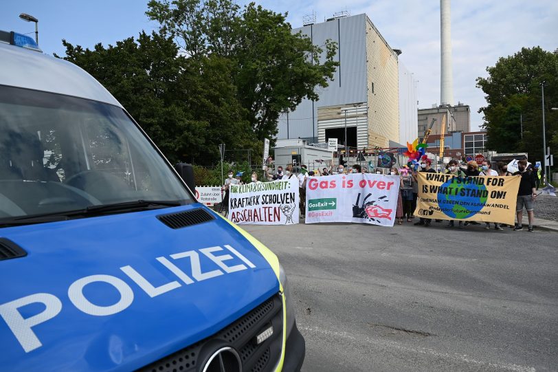Gas is Over-Demo von Klimaaktivisten