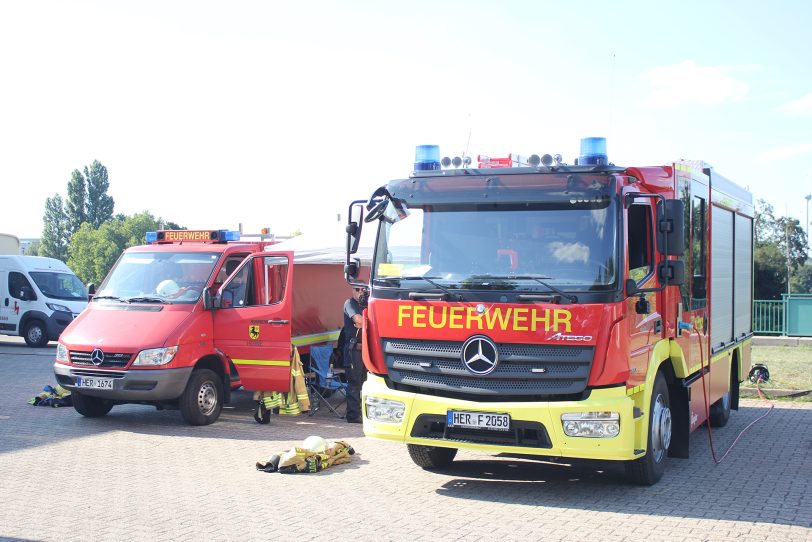 Besichtigung der Feuerwehr Wache 7 am Schleusenturm, die während der Cranger Kirmes aktiv ist.