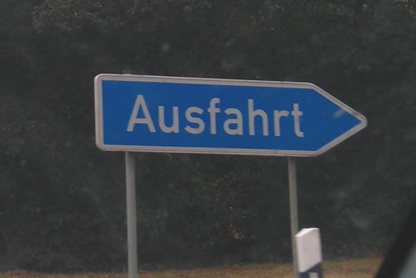 Letzte Ausfahrt vor dem Stau.