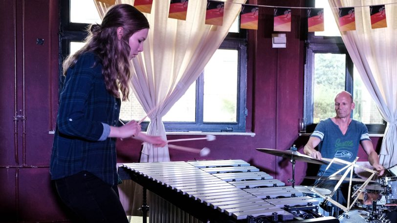 Jazztrio ED3 mit Carlotta Ribbe am Vibraphon.