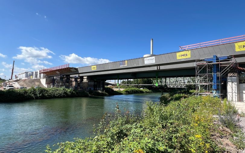 Die A43-Emschertalbrücke zwischen Herne und Recklinghausen mit Stand von Anfang September 2025: Wer einen Blick hinter die Kulissen werfen will, kann sich für Führungen anmelden.