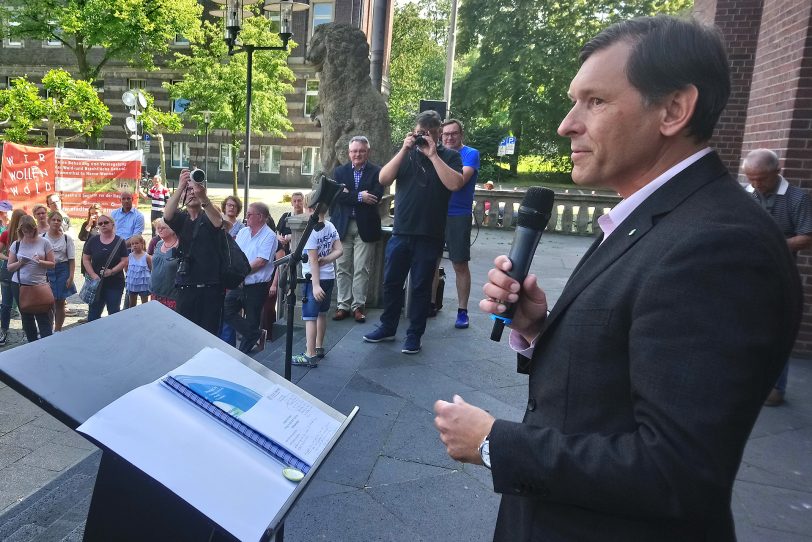 Frank Dudda bei der Klima-Demo.