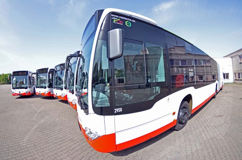 Auf zwei Linien der Vestischen werden in den Bussen Glasscheiben beim Fahrer eingesetzt und der Vordereinstieg wieder geöffnet.