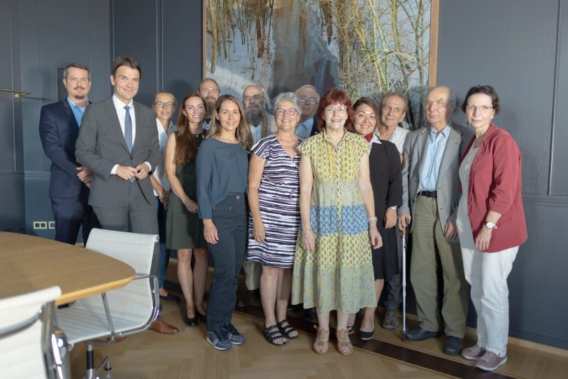 Angehörige von Dr. Hermann Bach - „Chef-Chemiker“ der Emschergenossenschaft besuchten im August 2022 seine ehemalige Wirkungsstätte.