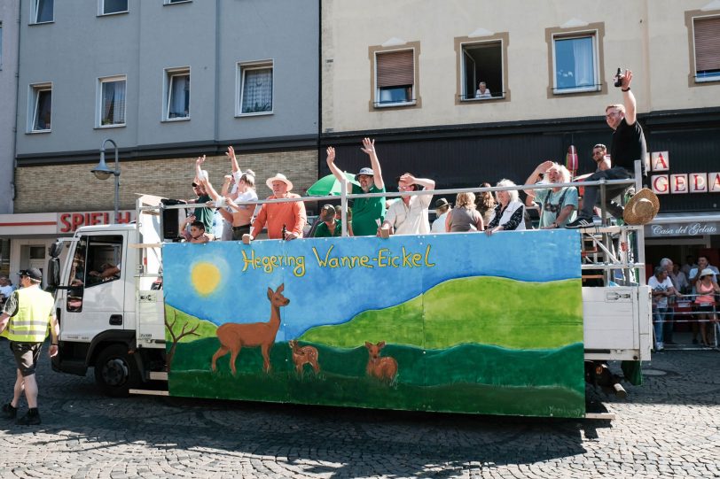 Cranger Festumzug 2018 vor der Christuskirche in Wanne-Mitte.