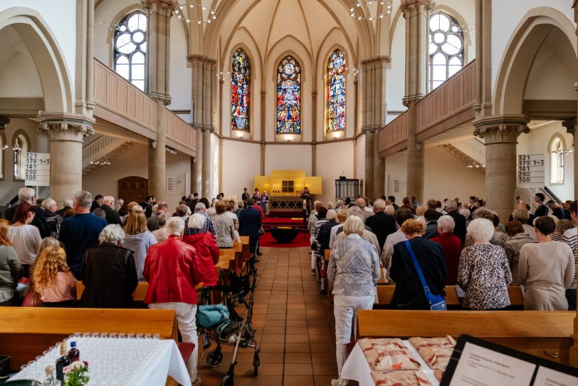 Grundsteinlegung Gemeindehaus Kreuzkirche.