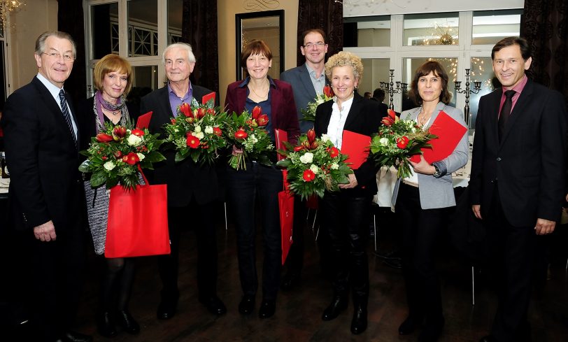 v.l.: Franz Müntefering, Ursula Schmidt, Horst Günther, Irmhild Ribbe, Andreas Riedel, Gabriele Przybyl, Jasmina Ehrlich und Dr. Frank Dudda.