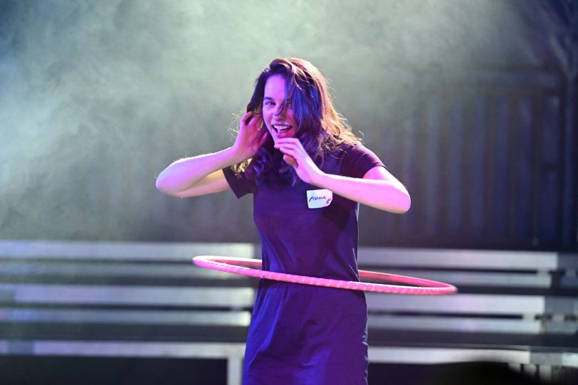 Anna di Bari nahm am Hula-Hoop-Wettbewerb teil und kam bis ins Finale