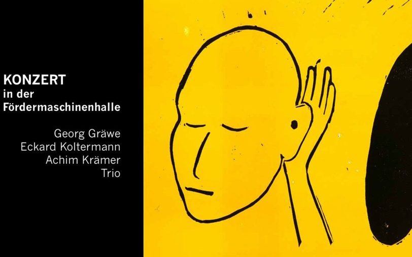 Der Wanne-Eickeler Jürgen Grislawski hat die Einladungskarte zum Konzert gestaltet. In der Kauenhalle der Künstlerzeche ist derzeit die Ausstellung „Hochdruck Flachdruck Tiefdruck“ mit seinen Werken zu sehen.