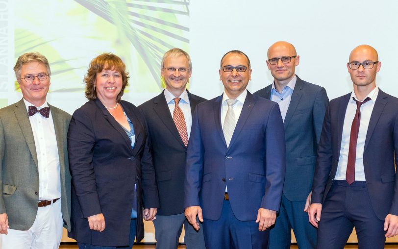 v.l. Dr. Werner Hoffmann (St. Anna Hospital Herne), Dr. Vera Heuer (MVZ Wanne), Prof. Dr. Irenäus Adamietz (Marien Hospital Herne), Dr. Nurettin Albayrak (St. Anna Hospital Herne), Dr. Viktor Rempel (Asklepios Klinik Barmbek), Dr. Martin Jazra (St. Anna Hospital Herne)