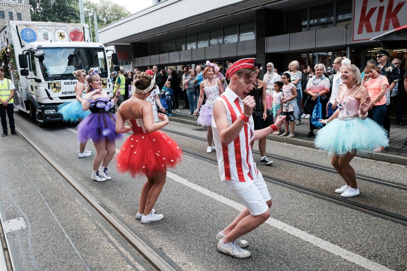 Der Start des Kirmes Umzugs 2019 in Eickel.