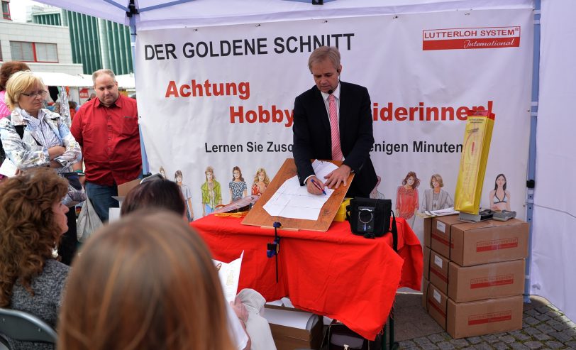 Stoffmarkt in der City.