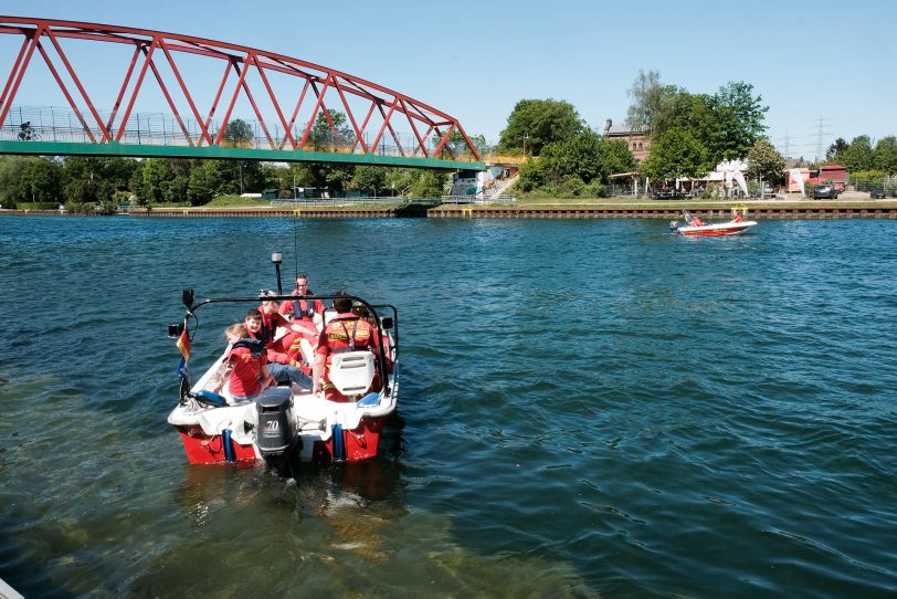 DLRG-Wacheröffnung auf dem Rhein-Herne-Kanal.