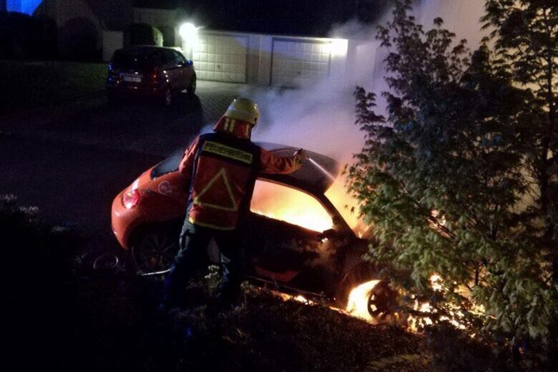 Die Feuerwehr löschte den Beetle.