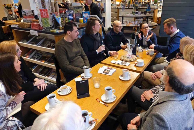 Kaffeetafel mit Michelle Müntefering im Literaturhaus.